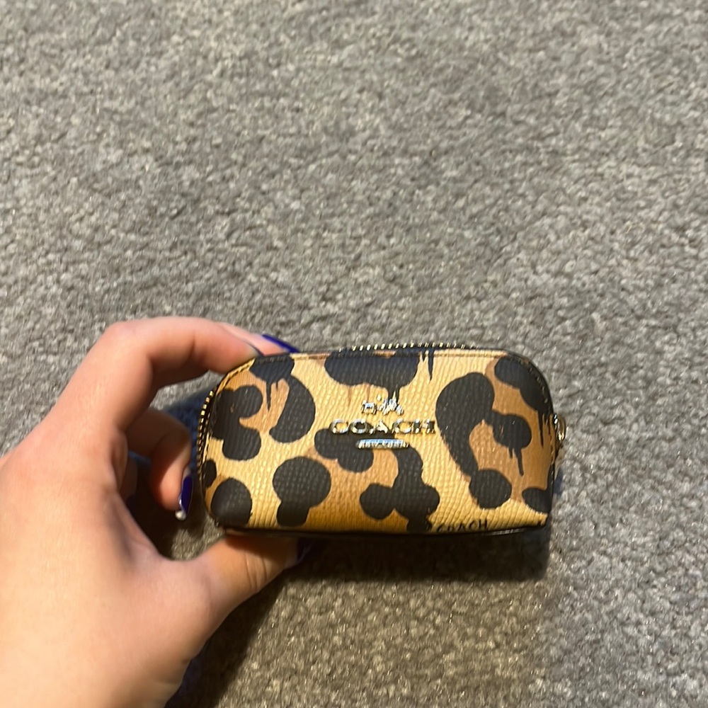 Leopard print Coach contact lens and lipstick case